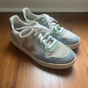 Veja Women's Sneakers in Pastel Blue, Green, and Pink